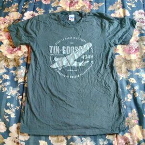 Tin-Goose Ford Trimotor Aircraft Medium (M) Gray 100% Cotton Tee Shirt